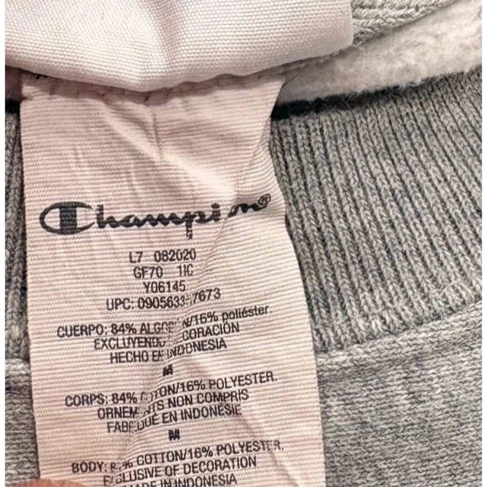 Champion Reverse Weave Mens Crew Sweatshirt M Gray Embroidered Logo Heavyweight